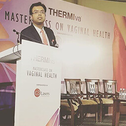 Lecturing about Fillers and Mid Face rejuvenation and in evening we talked about female genital rejuvenation - Dr Rajat gupta